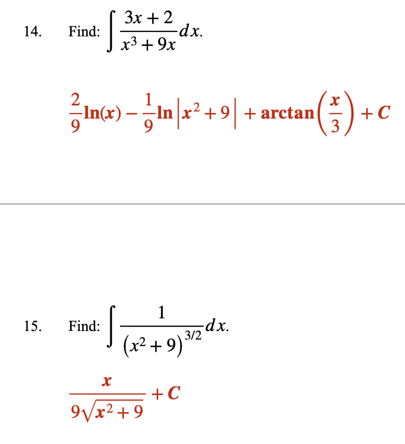  I was given some practice problems for an exam. I was