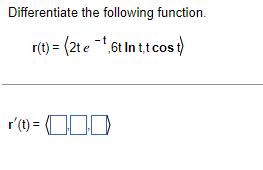 = 7+3 14t\fFor the following parameterized curve, nd the unit tangent vector.
