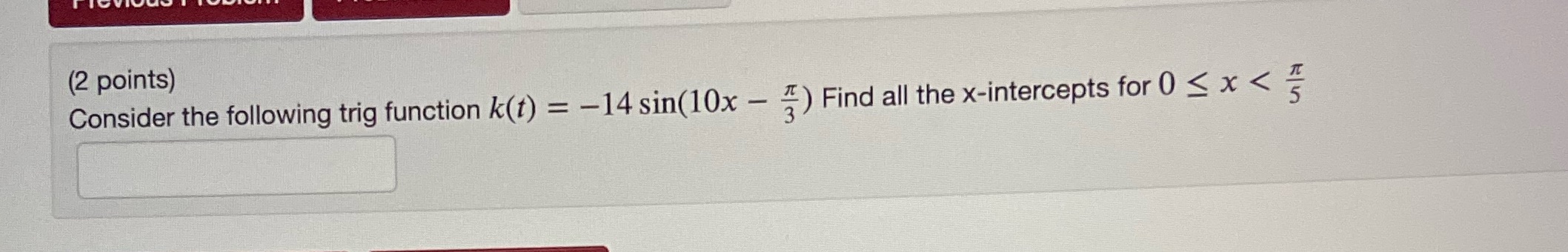 Find all the x-intercepts for 0 x