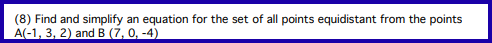 (1) 4 coordinates of P be (x, 4, z ) E ??