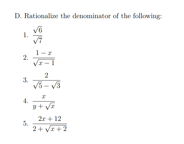 the following problems represent. positive real numbers when the rational exponent appearing