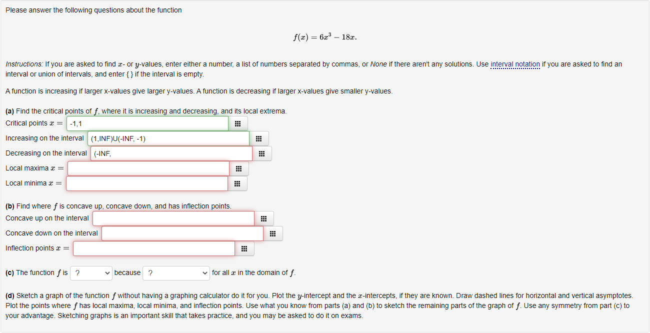 - 181. Instructions: If you are asked to find a- or y-values,