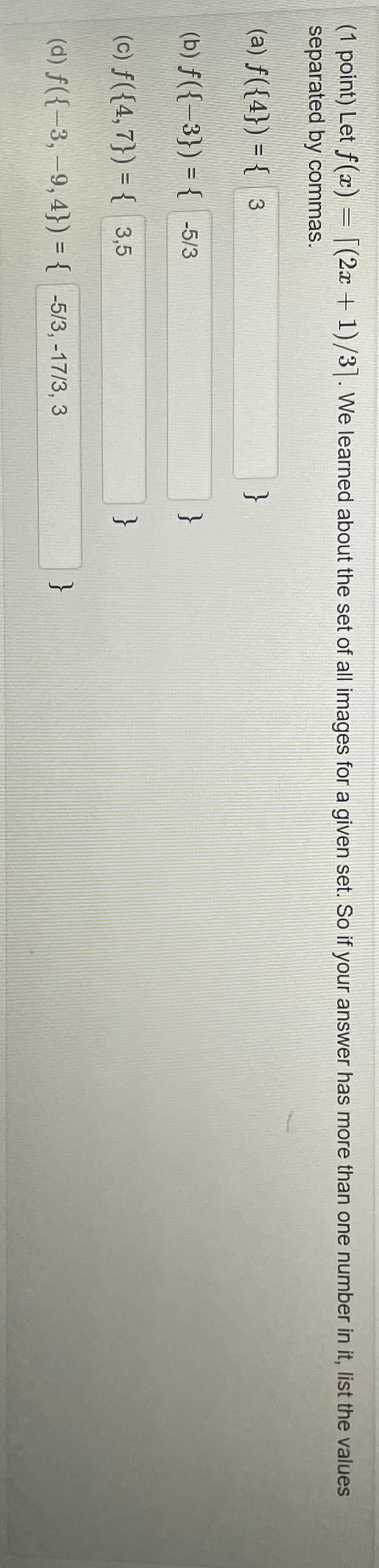 the set of all images for a given set. So if your