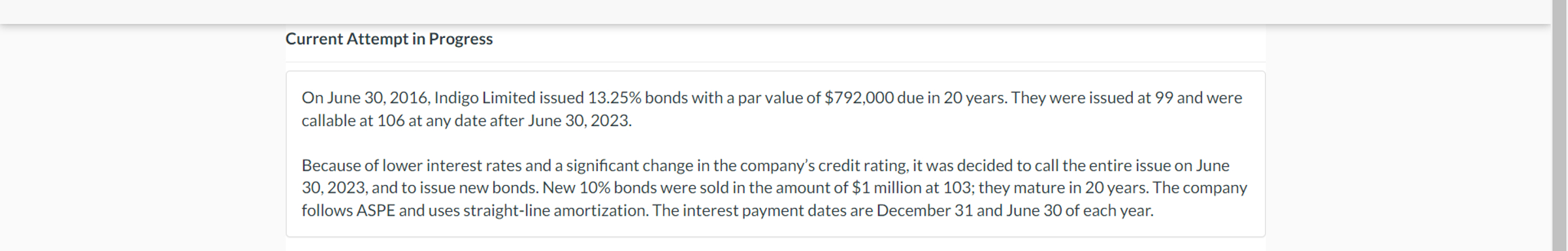 bonds with a par value of $792,000 due in 20 years. They