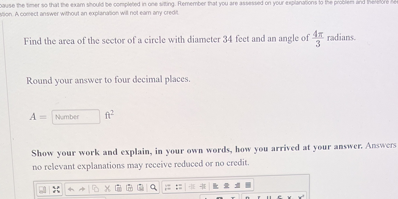 one sitting. Remember that you are assessed on your explanations to the