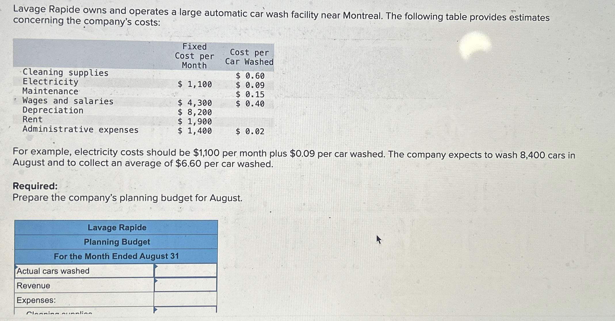 Lavage Rapide owns and operates a large automatic car wash facility