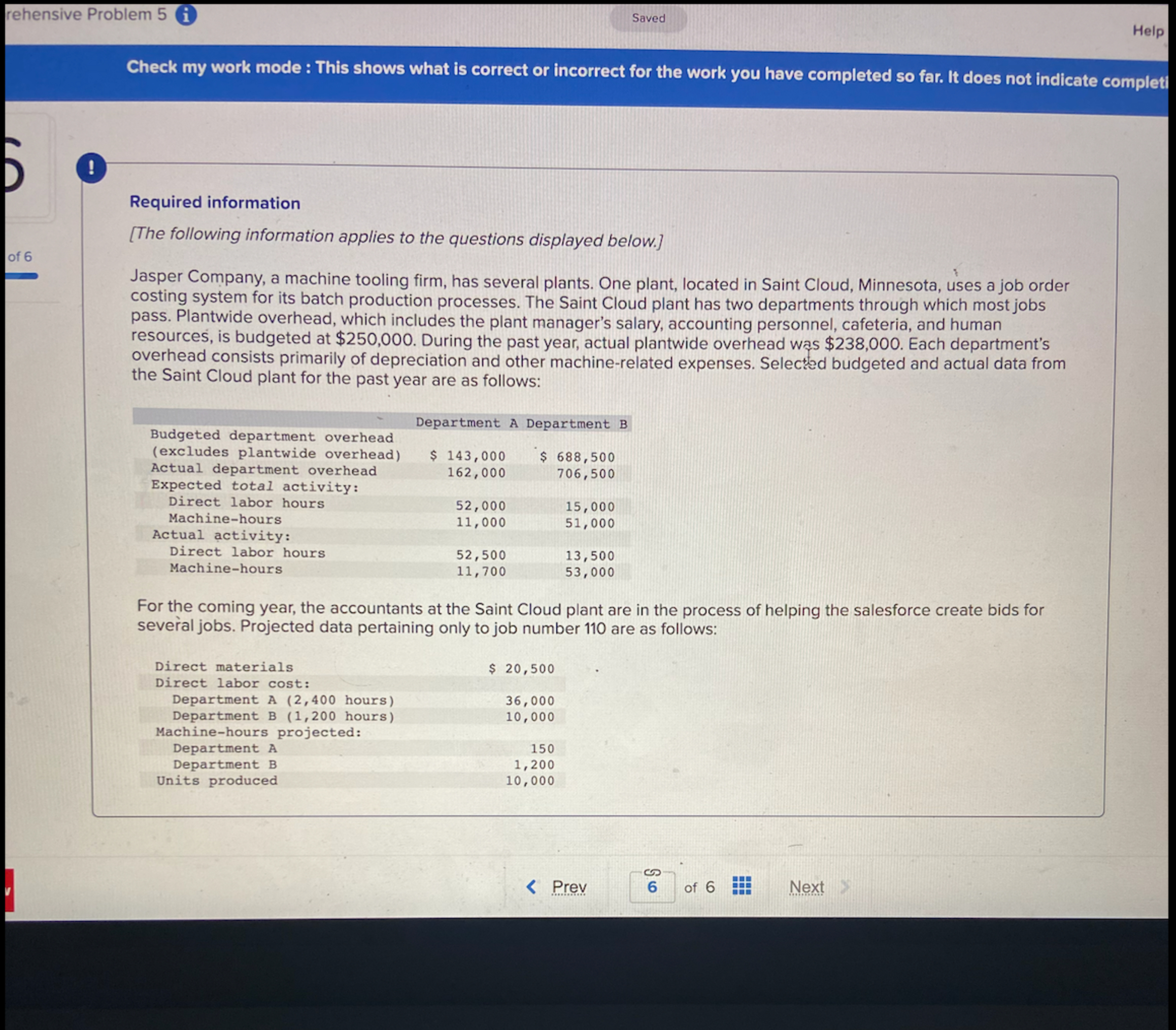 rate to assign all overhead (plantwide and department) costs to jobs. Use