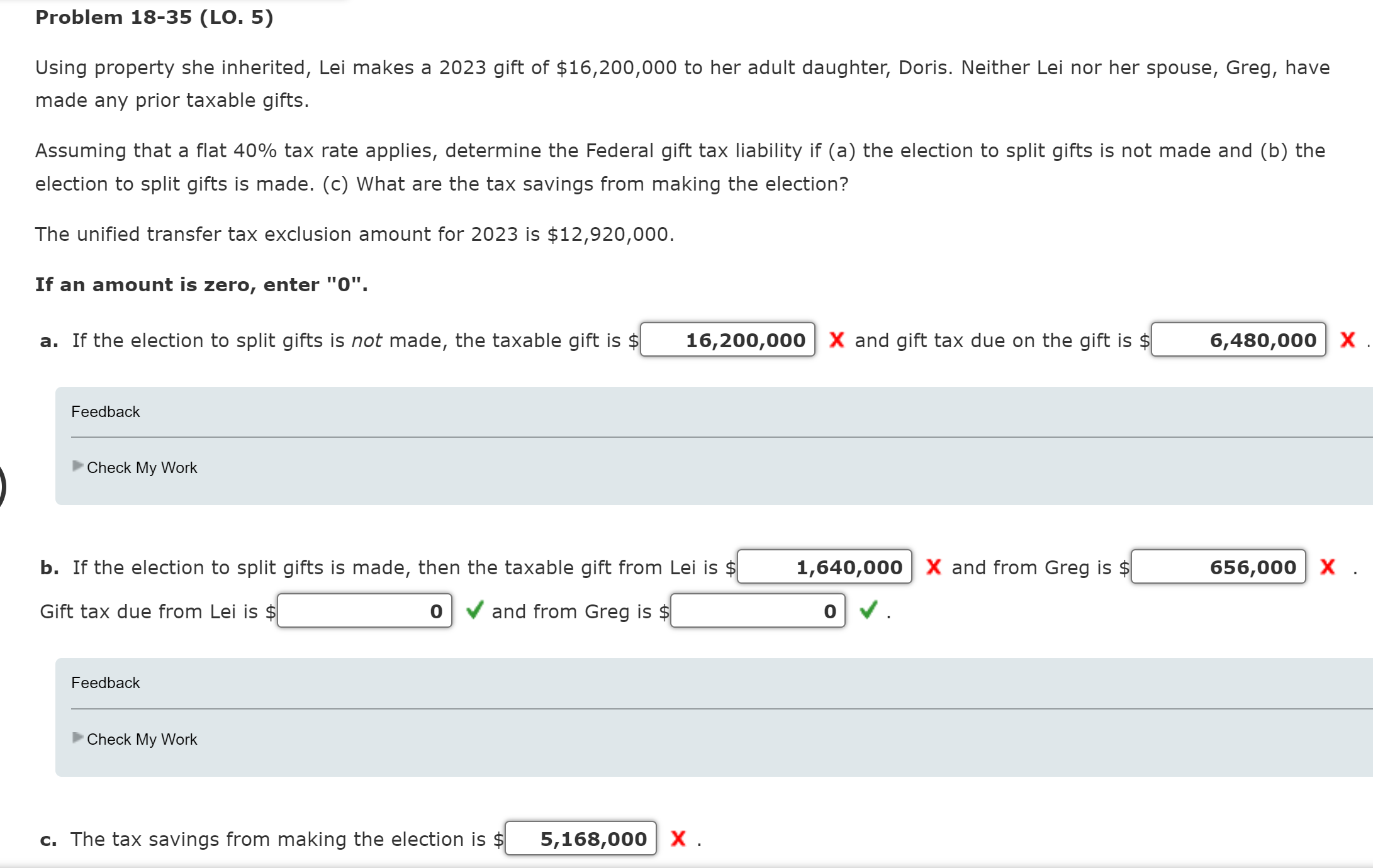 Using property she inherited, Lei makes a 2023 gift of $16,200,000
