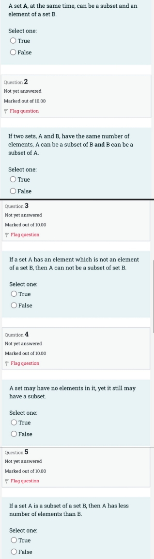  I need solve this assignment A set A, at the same