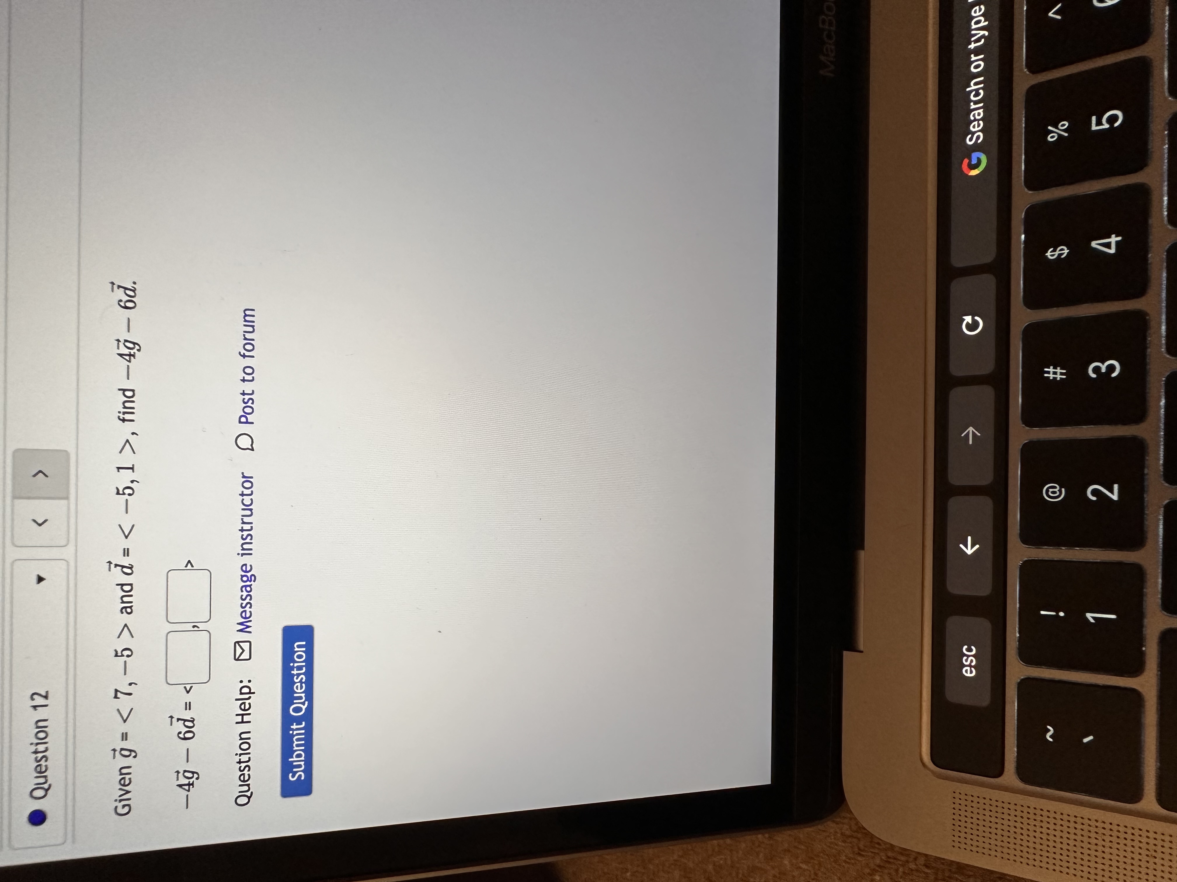 type U @ % W # 2 5.Question 12 Given g =
