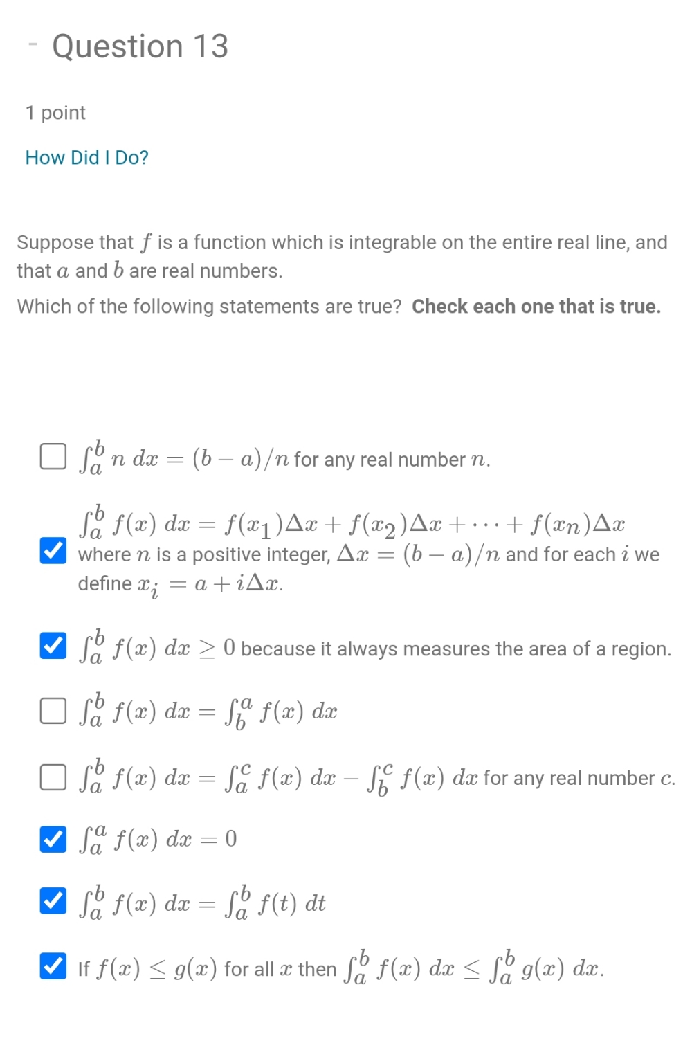 f is a function which is integrable on the entire real line,
