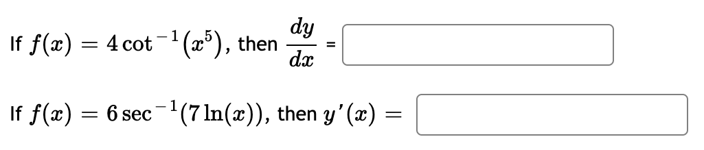 If f(x) = 6 sec (71n(x)), then y' (x) =