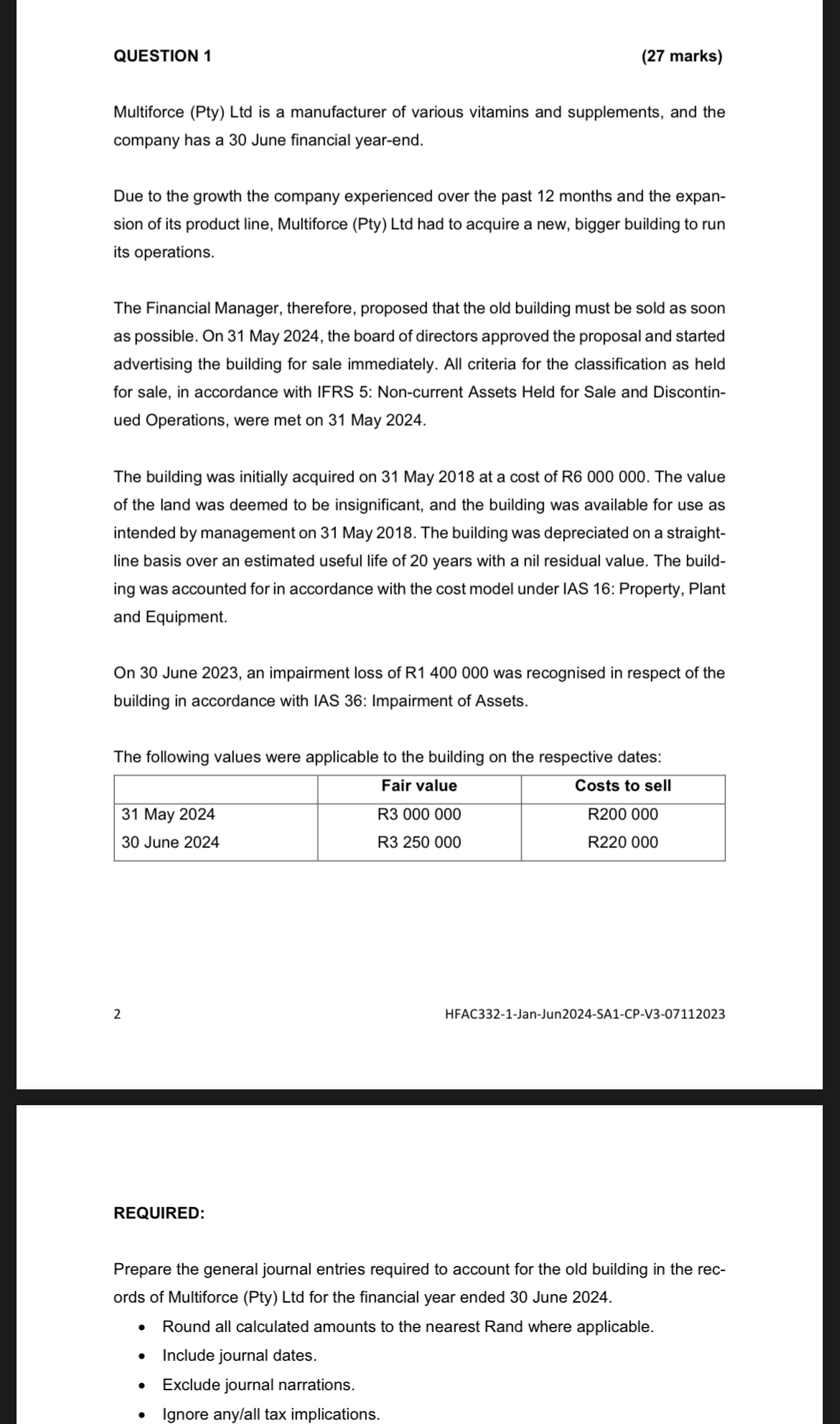 various vitamins and supplements, and the company has a 30 June financial