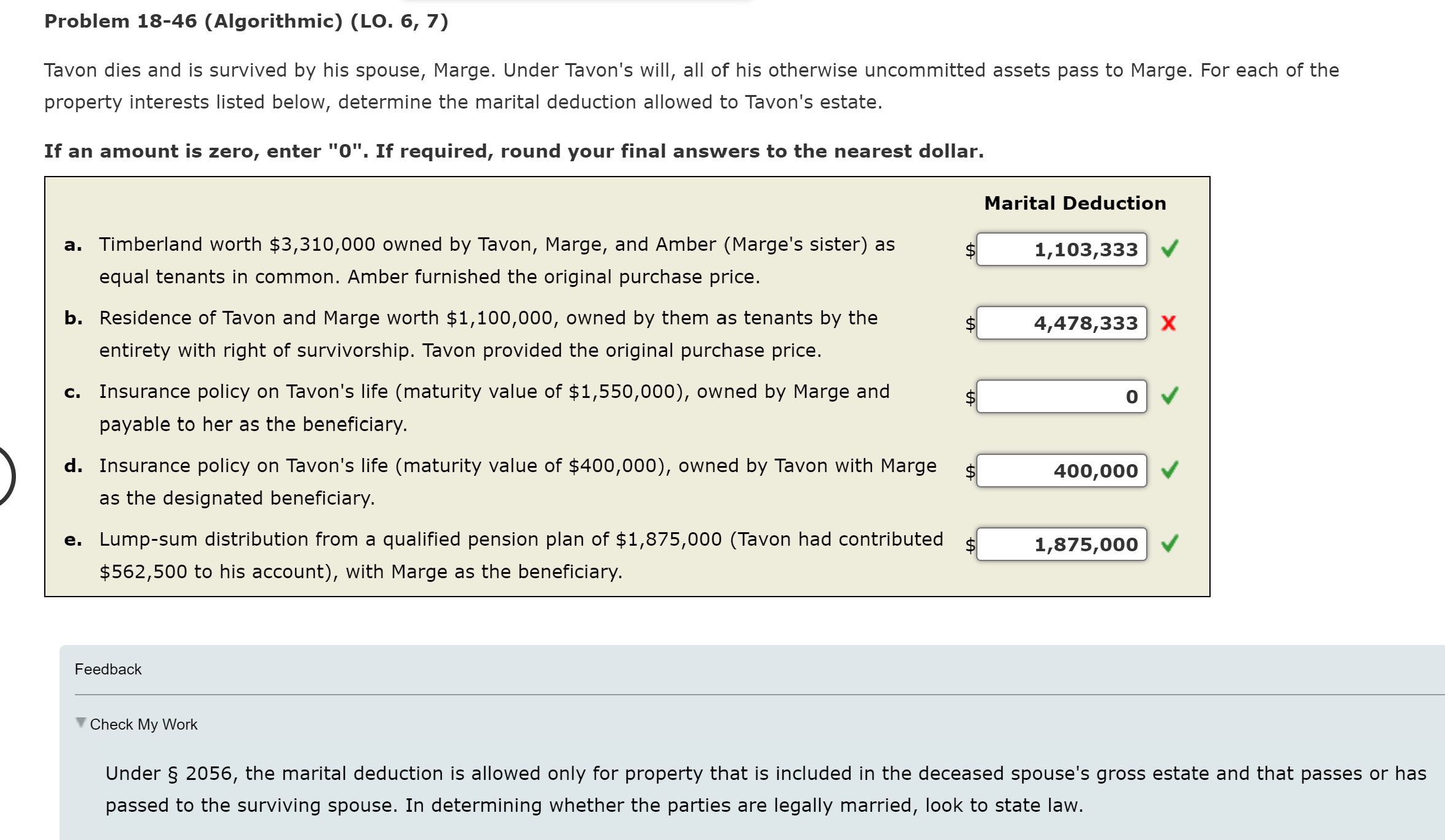 Under Tavon's will, all of his otherwise uncommitted assets pass to Marge.