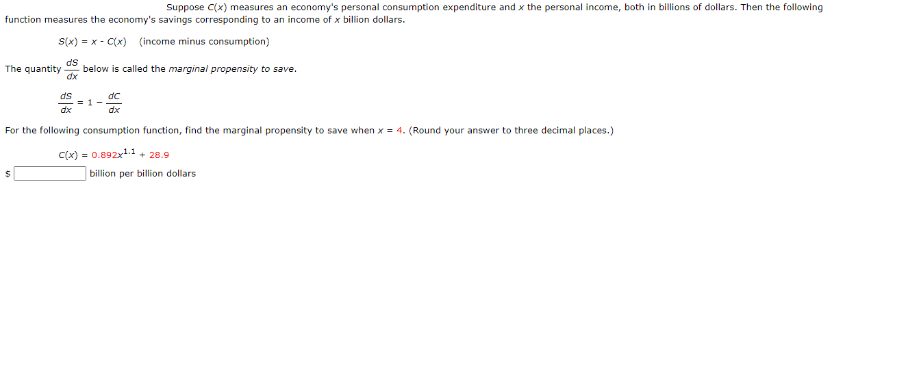  need help to solve please see attached Suppose C(x] measures an
