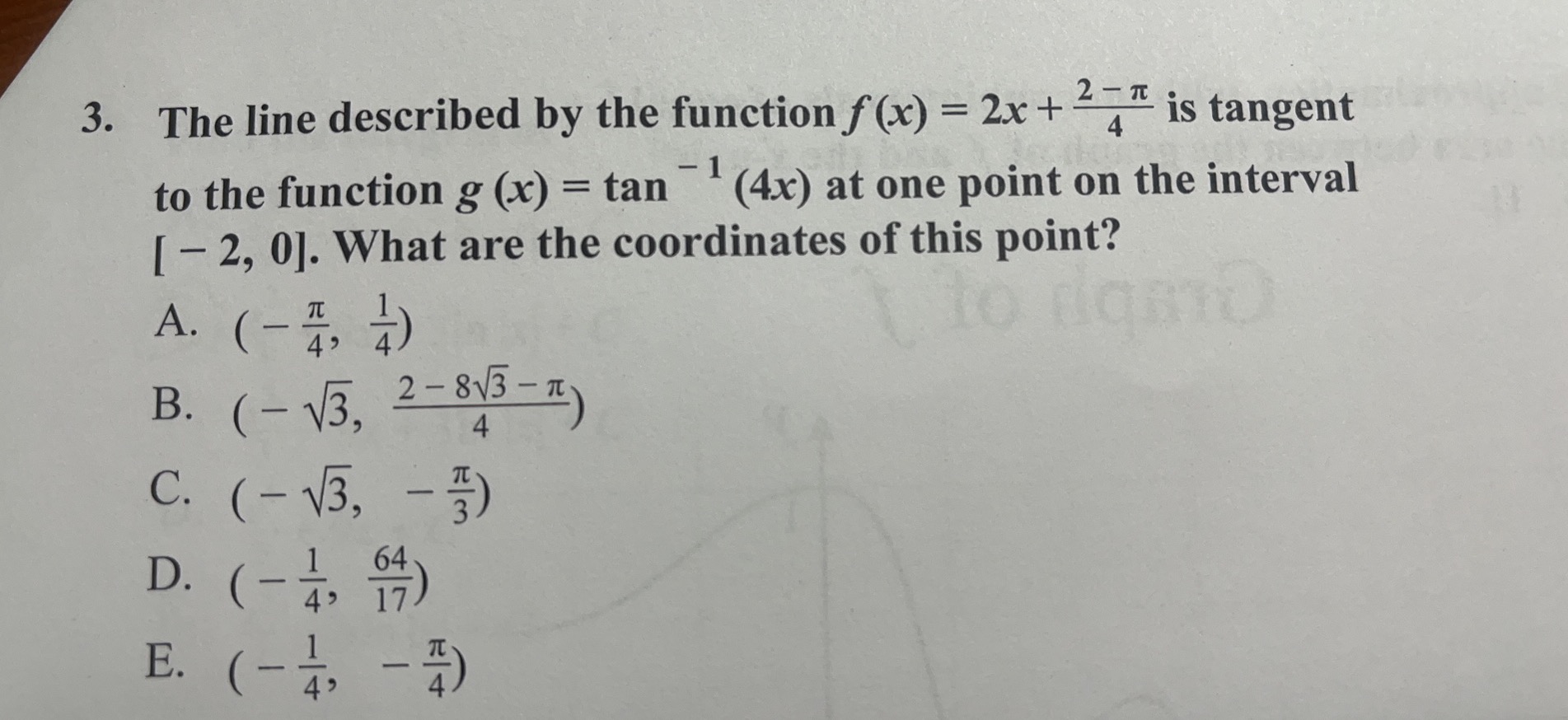 are the coordinates of this point? A. ( - 1, B. (-