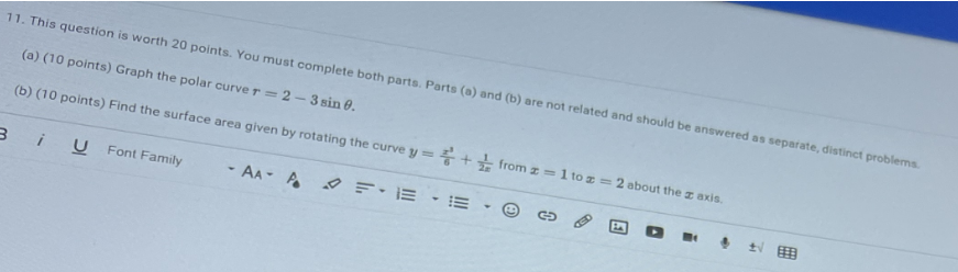 parts. Parts (a) and (b) are not related and should be answered