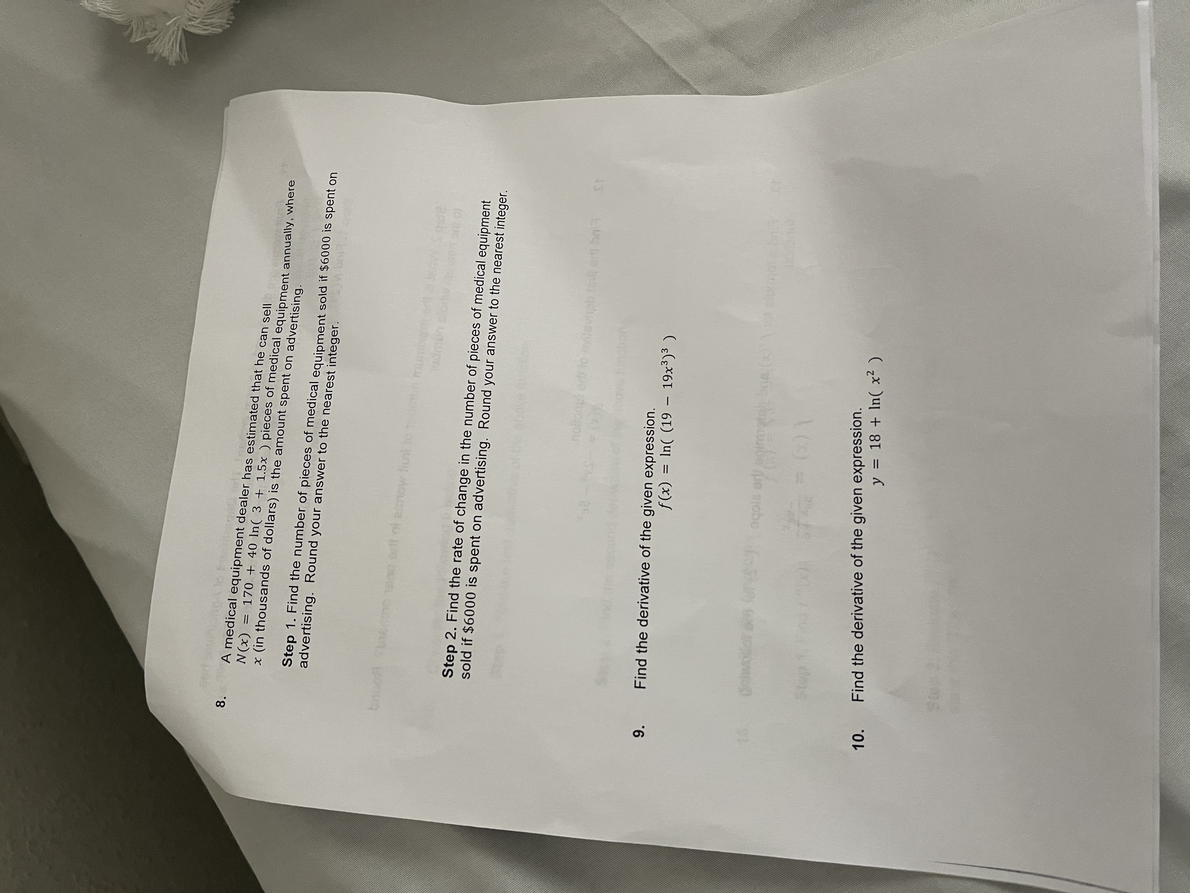2. Determine where the function is increasing and decreasing. State your answers