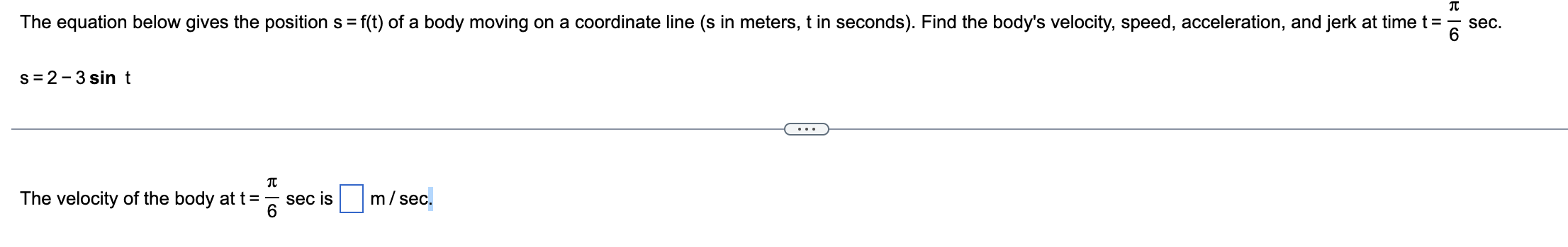 the body change direction? At time t, the position of a body