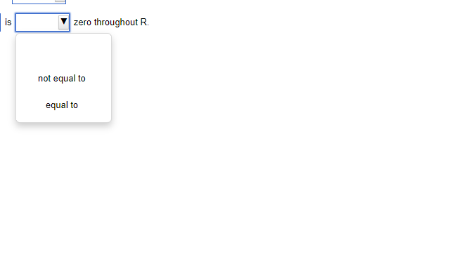  is zero throughout R. not equal to equal to\fAssume C is