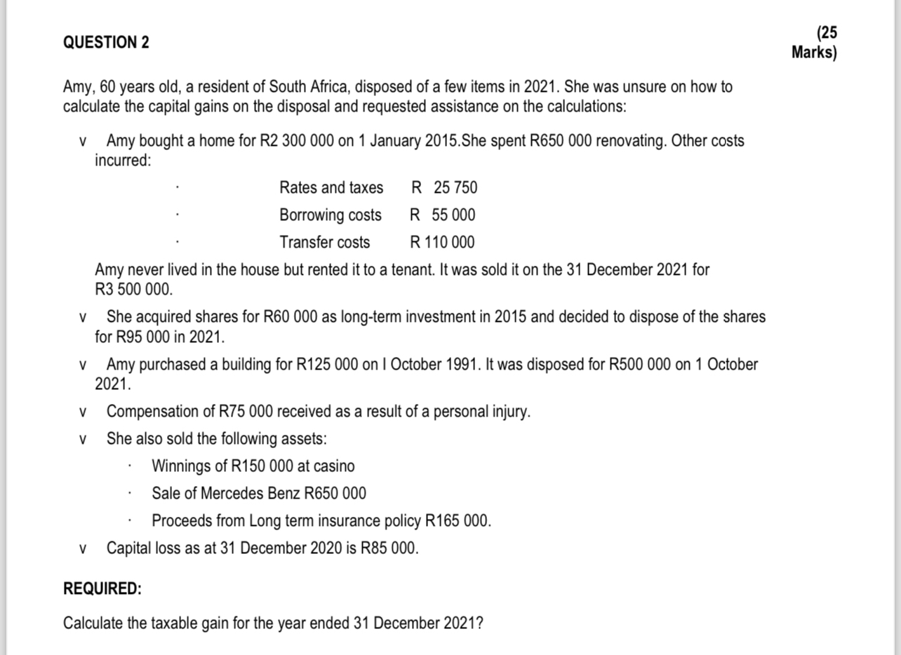 Africa, disposed of a few items in 2021. She was unsure on
