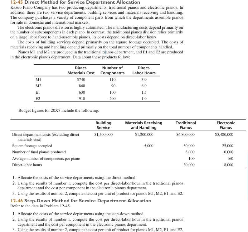 ONLY 12-46 PLEASE! THANK YOU! WILL UPVOTE 3 I2-45 Direct Method