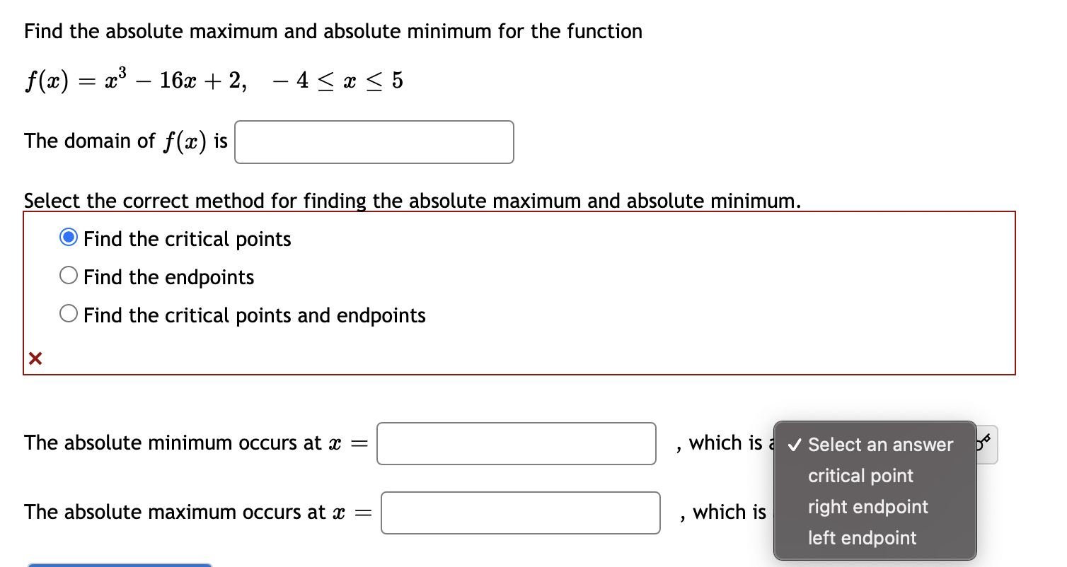 + 2, The domain of f@) is Select the correct method for