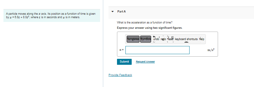  PLEASE SHOW WORK CLEARLY STEP BY STEP Part A A particle