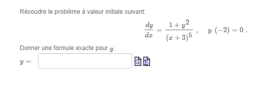 Rsoudre le problme valeur initiale suivant: Donner une formule exacte pour y