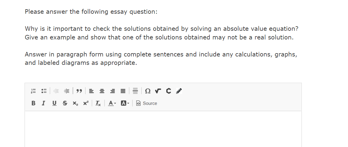 to check the solutions obtained by solving an absolute value equation? Give