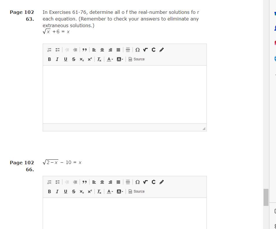 fthe realnumber solutions fo r I53. each equation. (Remember to check your