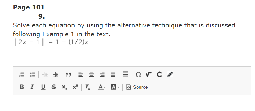 x 56. \fPage 101 9. Solve each equation by using the alternative