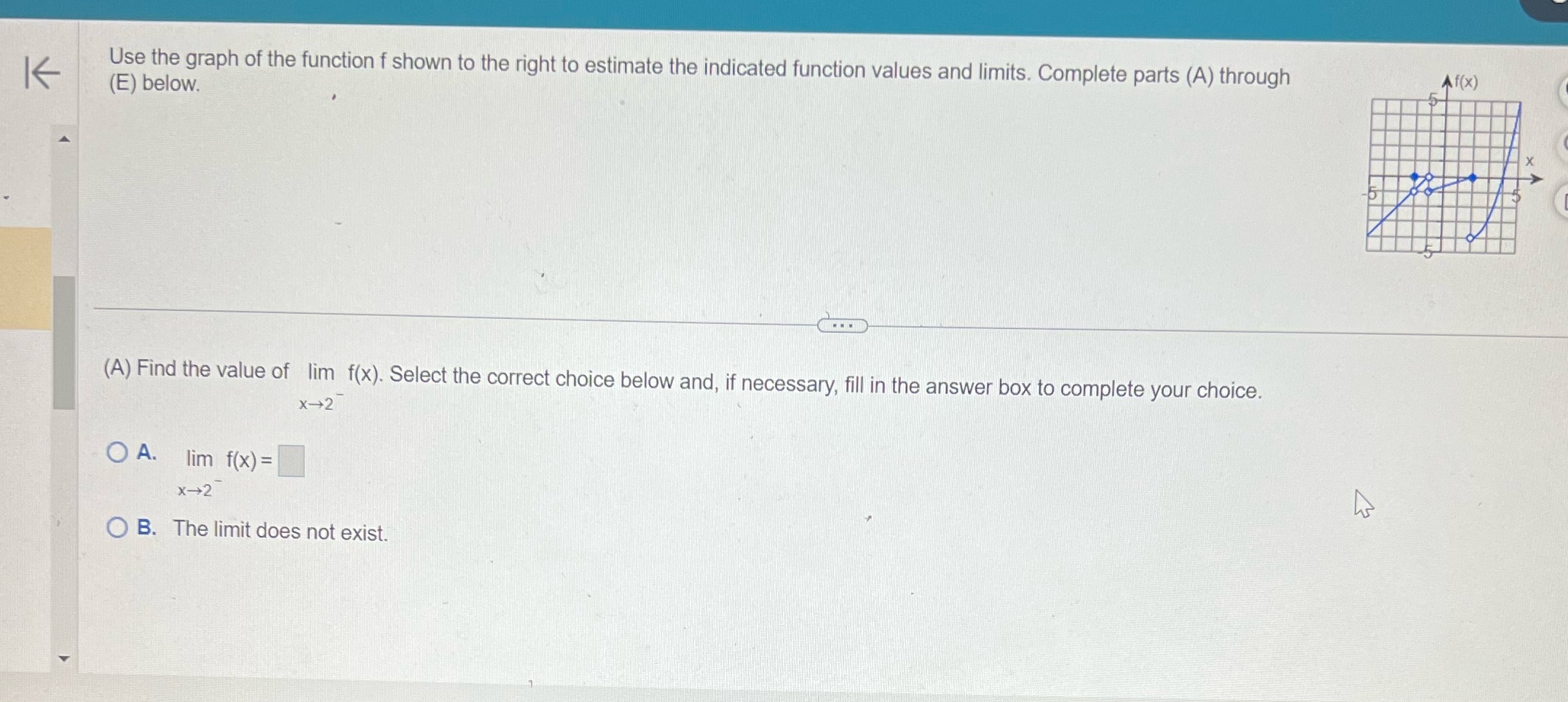  5 part question K Use the graph of the function f