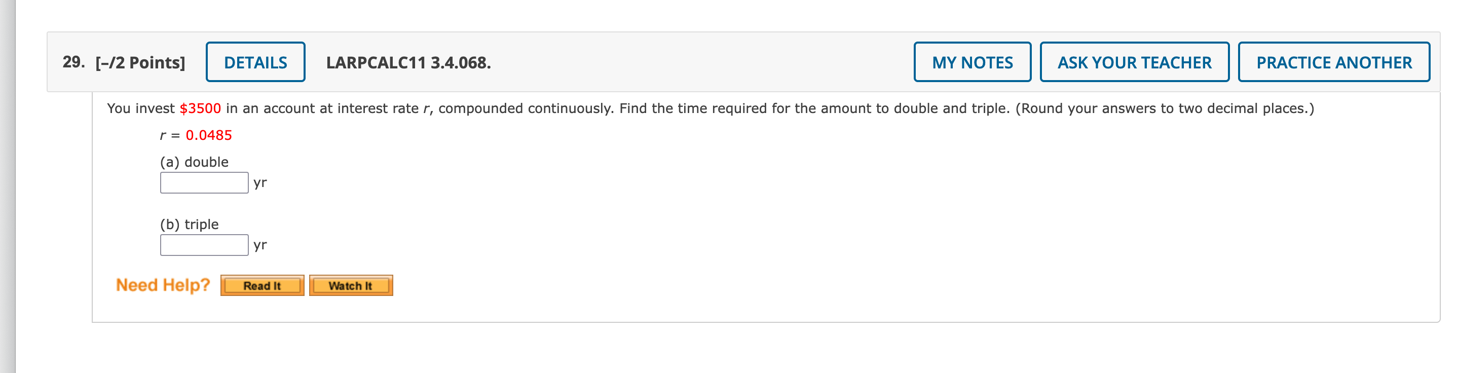 the exponential growth model that fits the points shown in the graph.