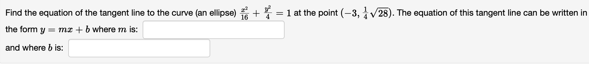 3; = mm + b where m is: and where b is: