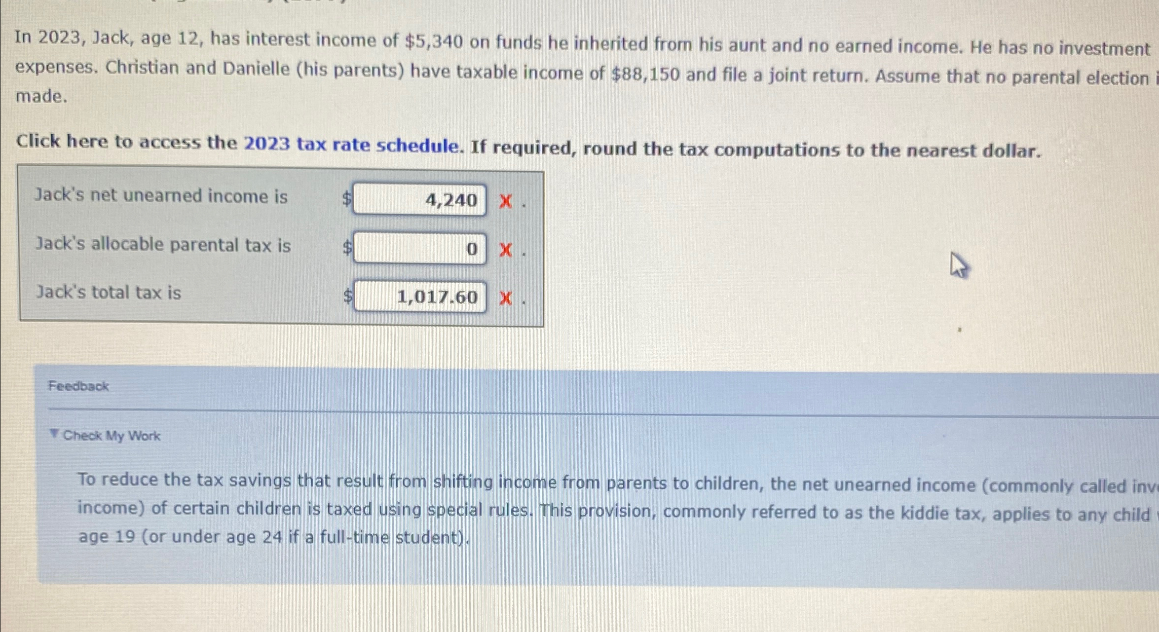 funds he inherited from his aunt and no earned income. He has