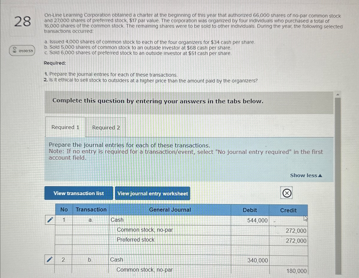 this year that authorized 66,000 shares of no-par common stock and 27,000