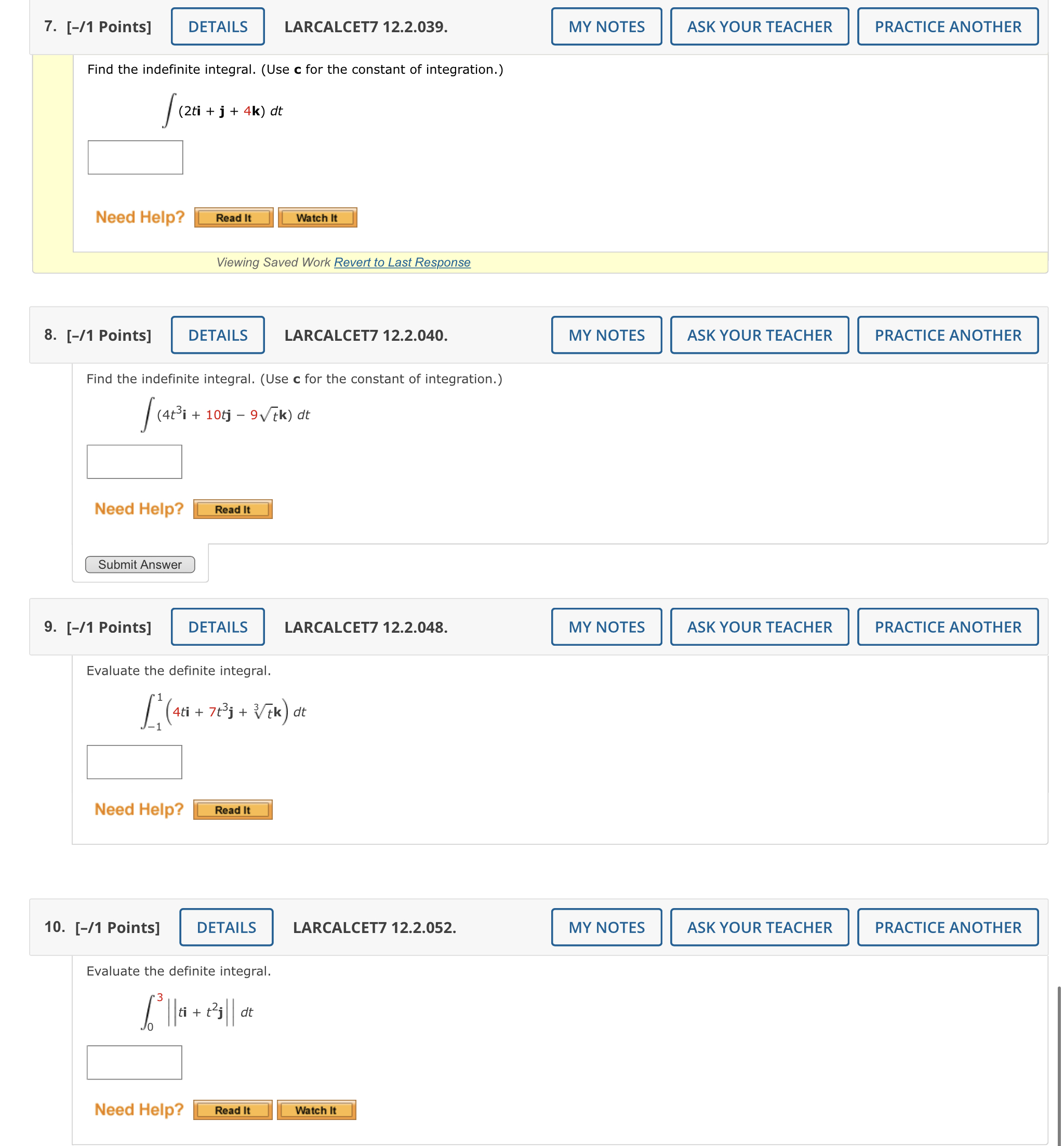 It Watch It Viewing Saved Work Revert to Last Response 8. [-/1