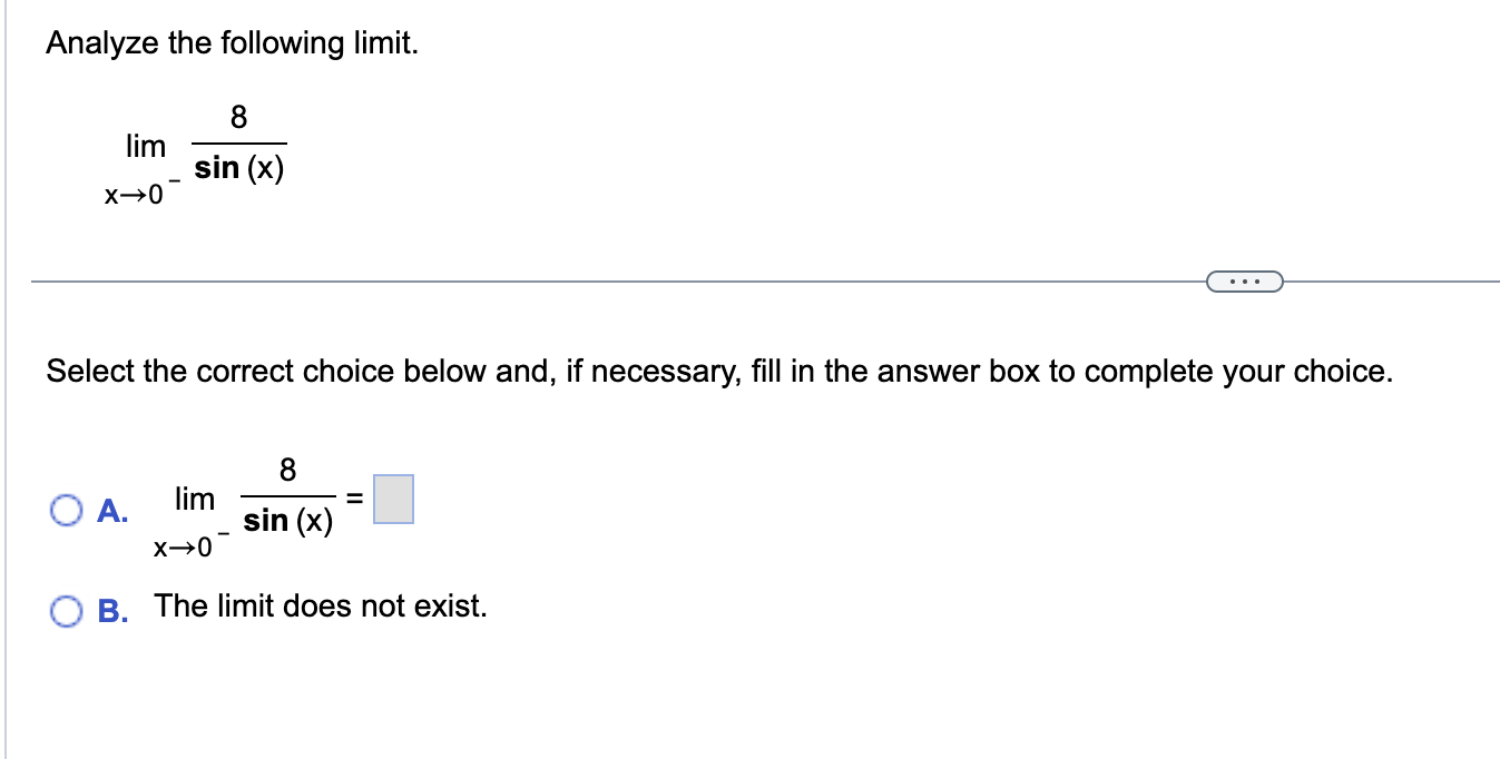 6x3 lm x>0 X3 E} Select the correct choice below and. if