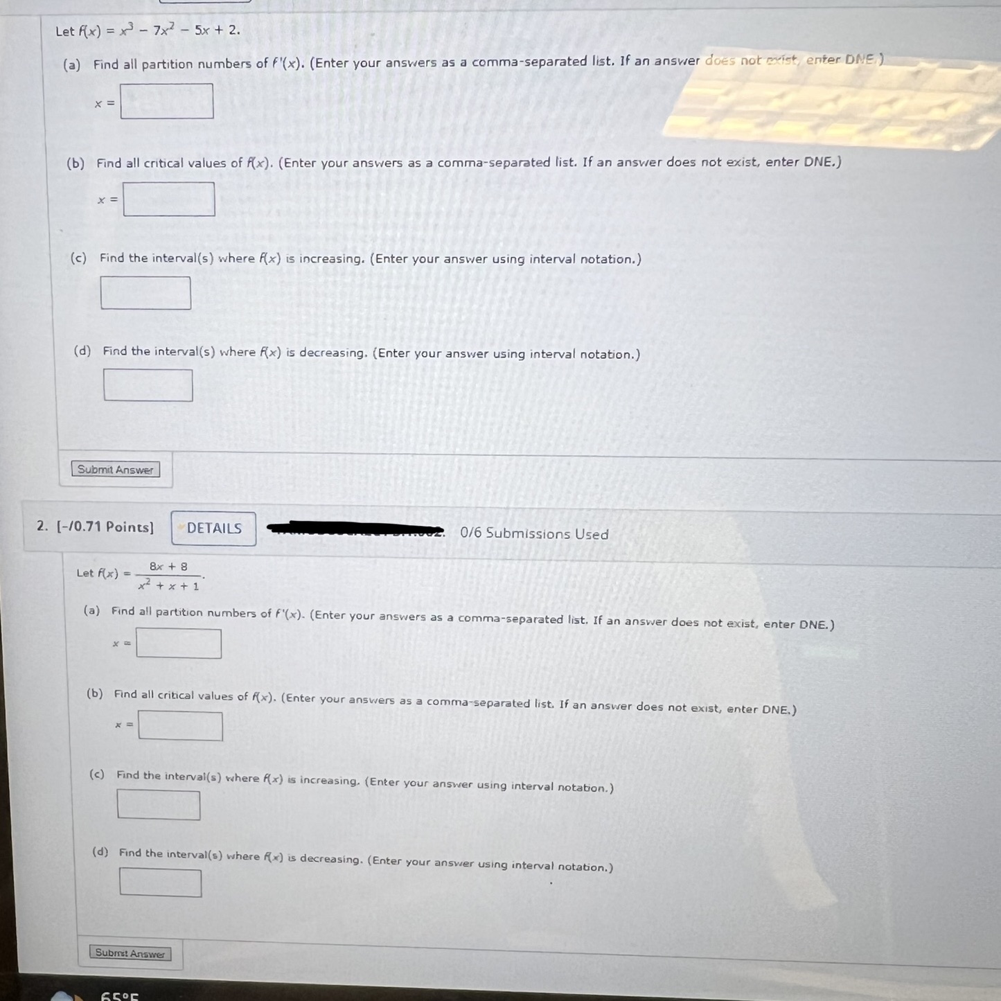  helppppp Let R(x) = x3 - 7x2 - 5x + 2.