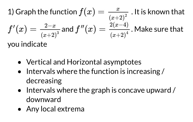 1) Graph the function f(:1': )= f'(:c) = 2 ""3 ammo )=