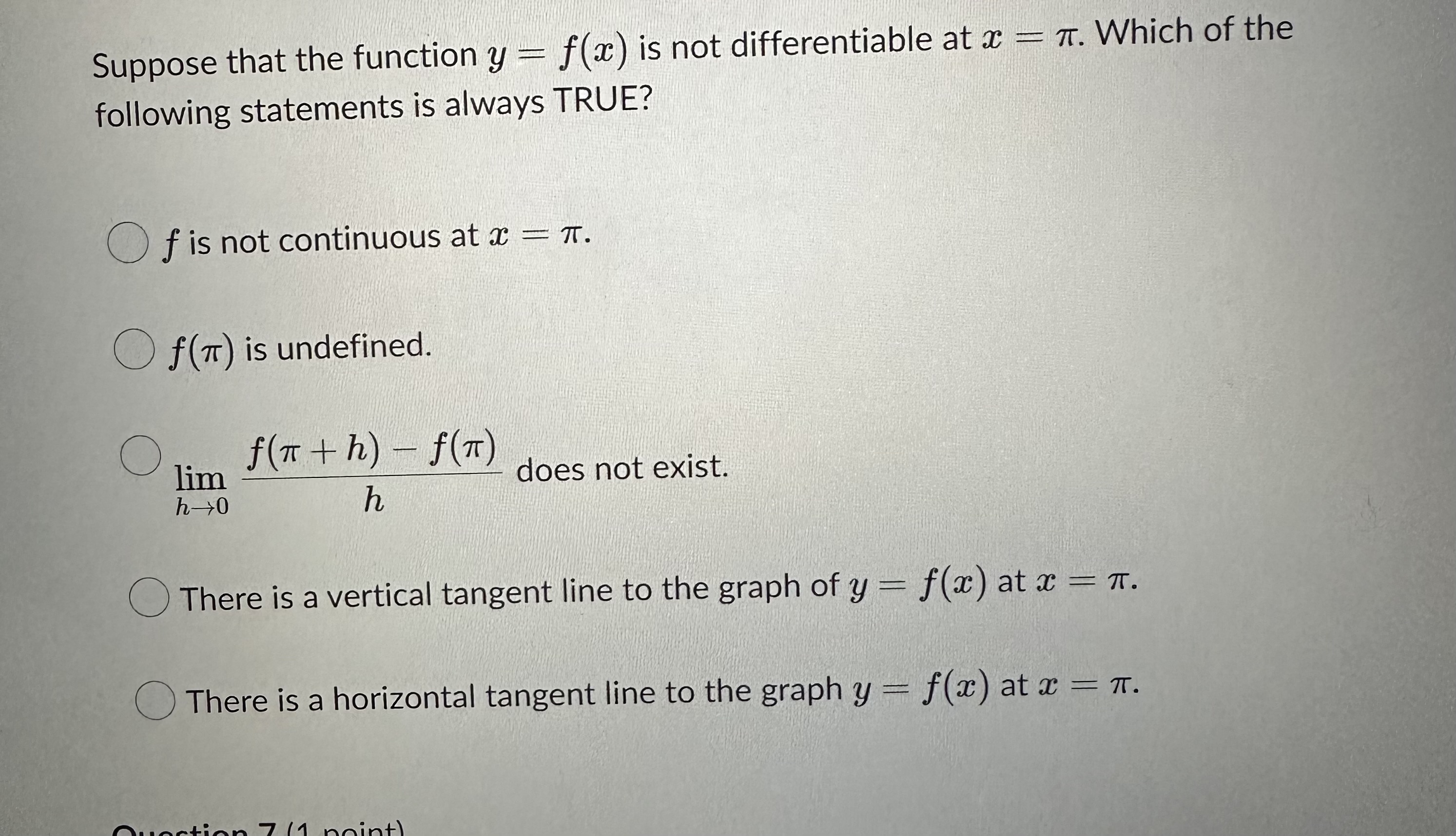 + A 25Let f be a function such that lim f(x) =