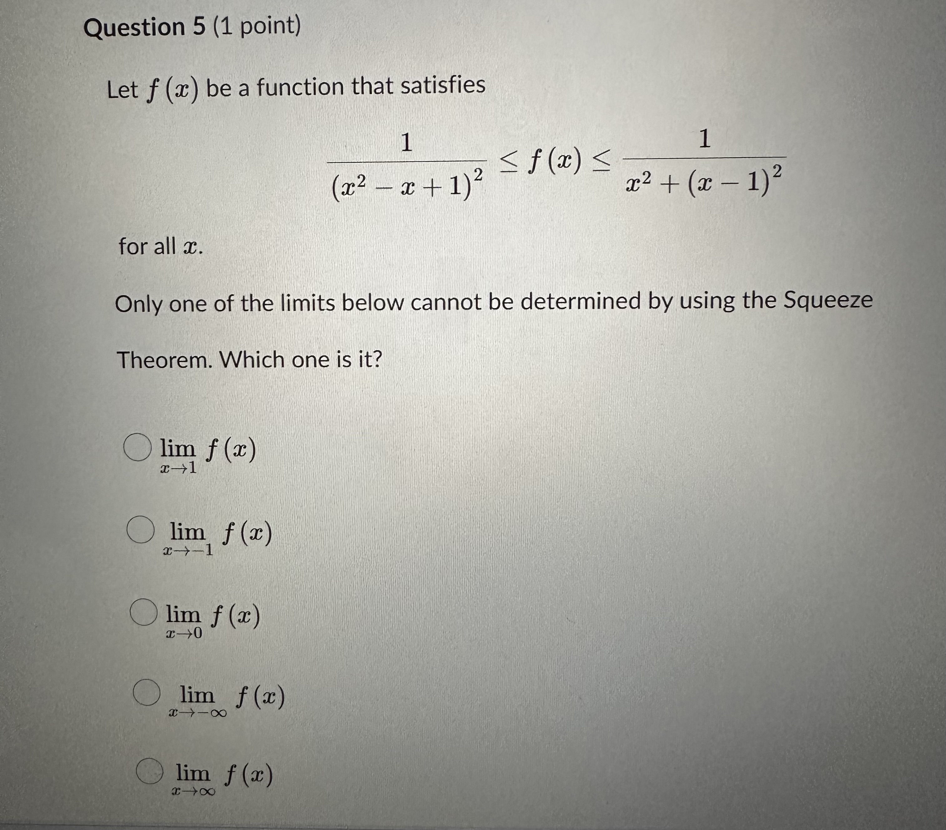 f(-3) = -1, f(2) - 2, and lim f(x) = 0. Which
