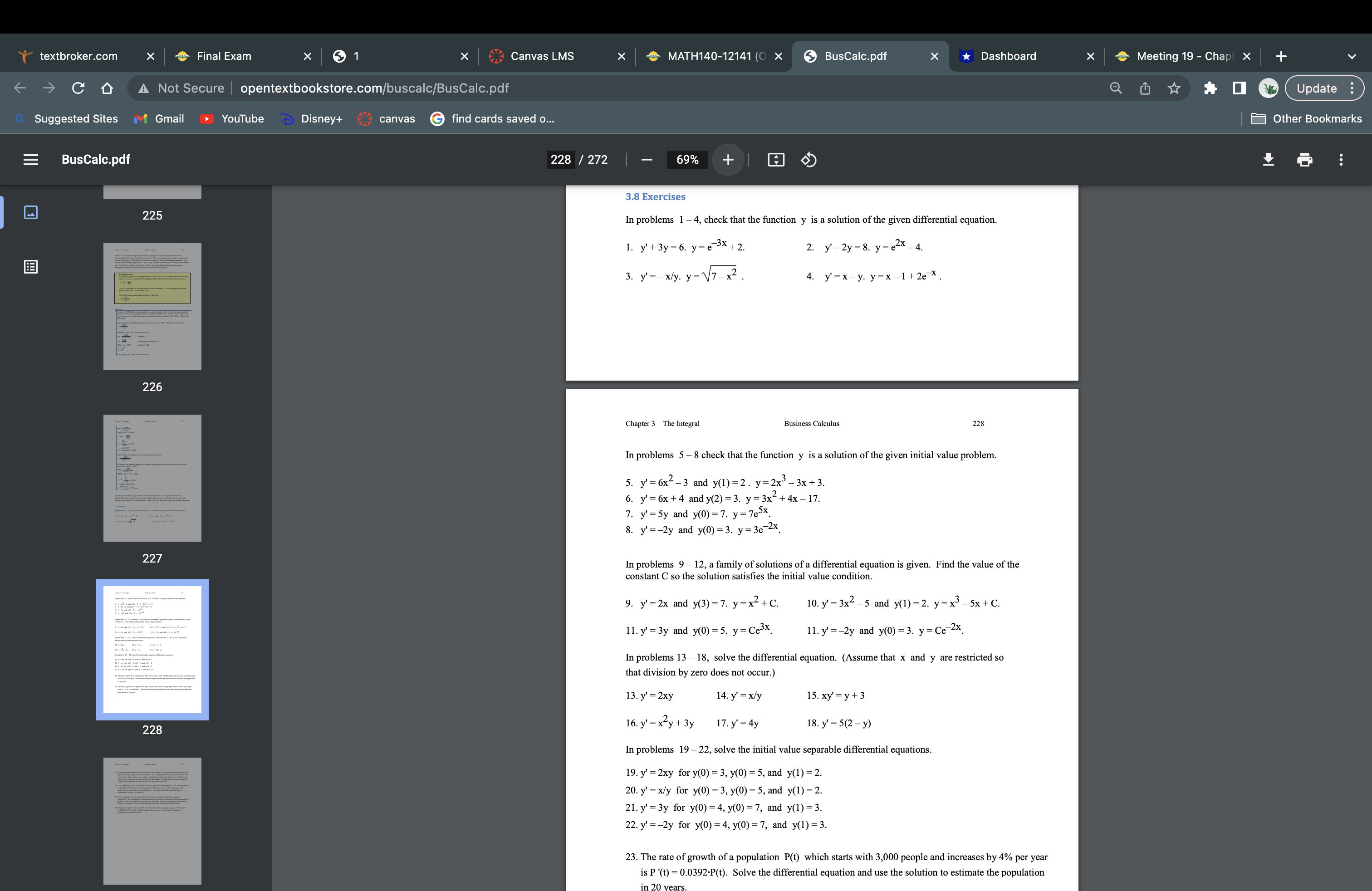 Numbers 1-13 odd textbroker.com X Final Exam X X Canvas LMS X