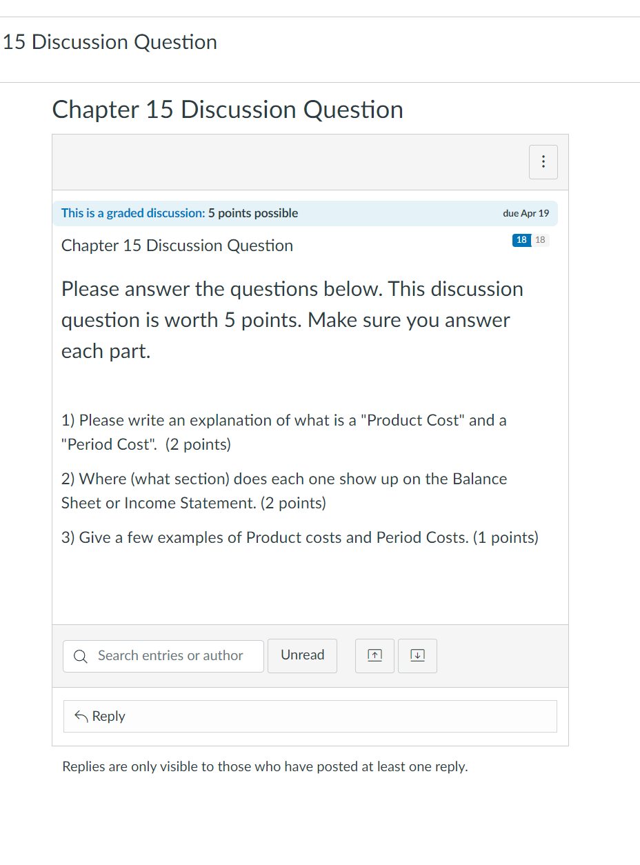 Question Please answer the questions below. This discussion question is worth 5