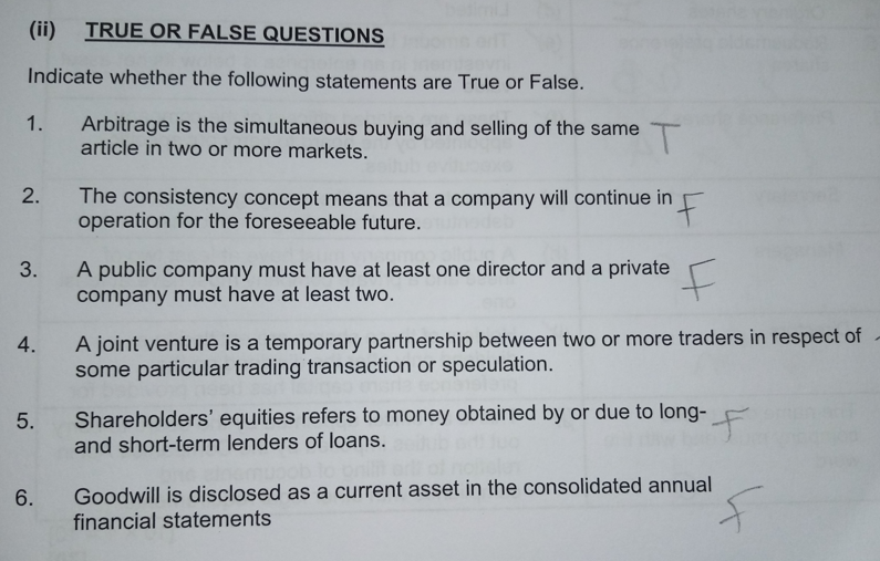 True or False. Arbitrage is the simultaneous buying and selling of the
