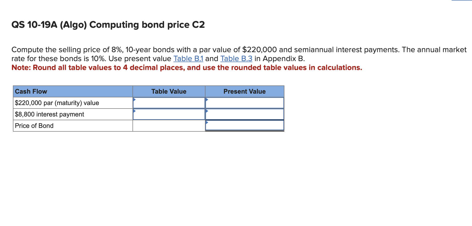  QS 10-19A (Algo) Computing bond price C2 Compute the selling price