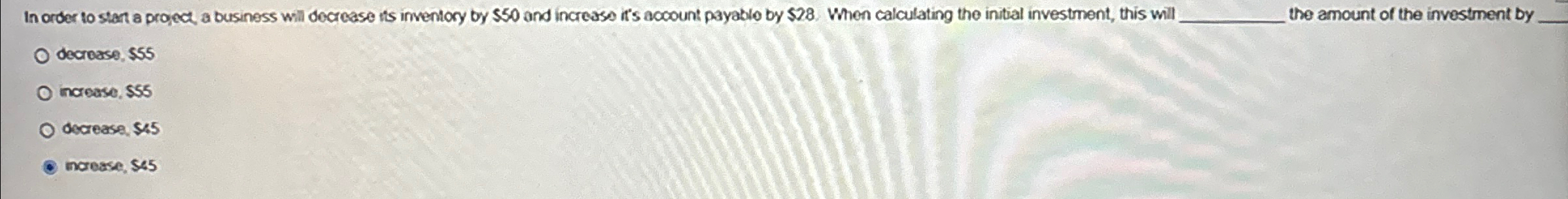 inventory by $50 and increase if's account payablo by $28. When calculating