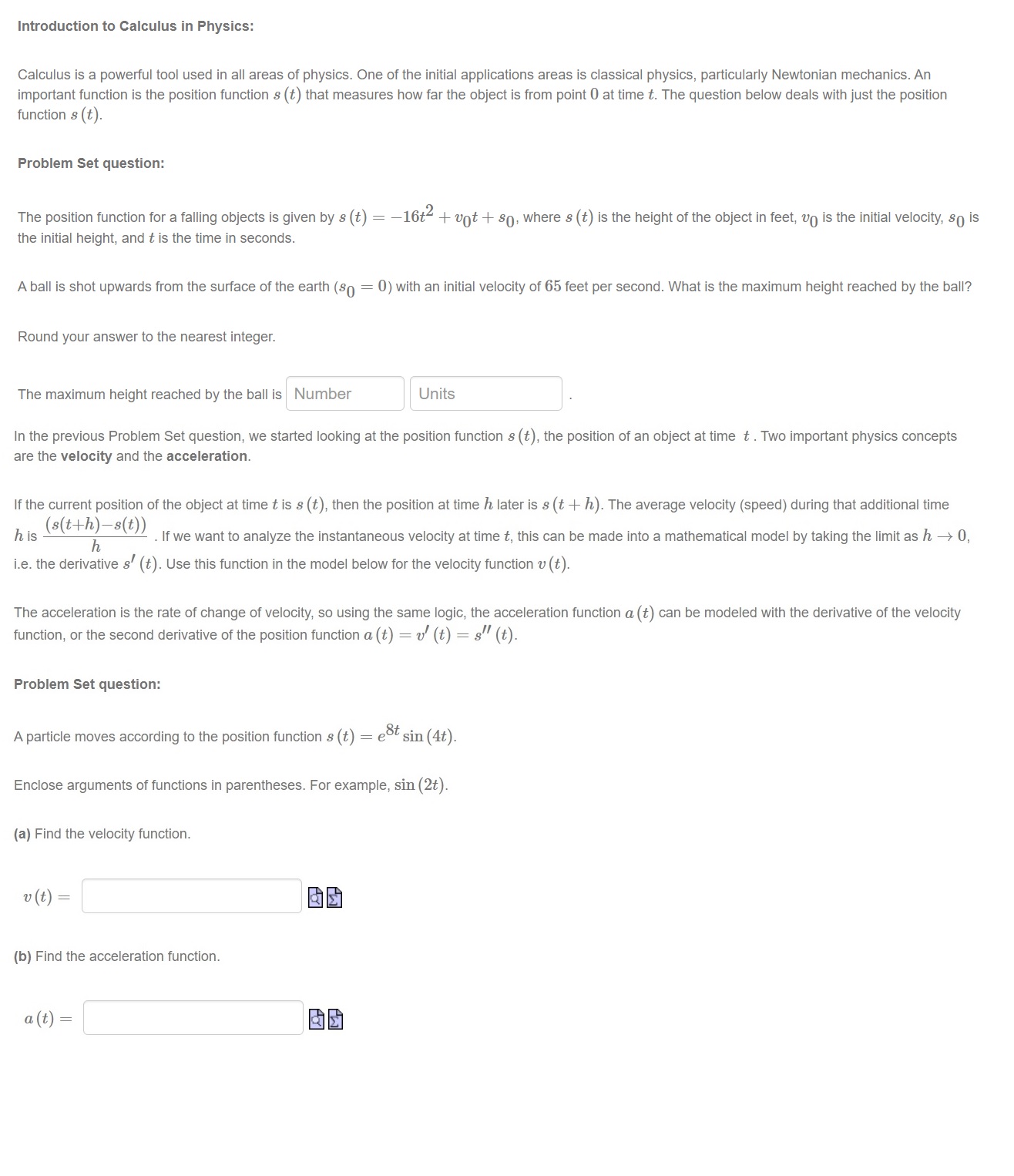  I could use some help with the following calculus problem: Introduction