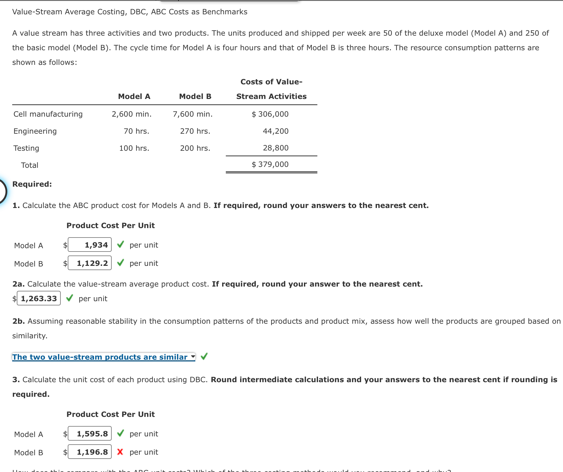  Value-Stream Average Costing, DBC, ABC Costs as Benchmarks A value stream